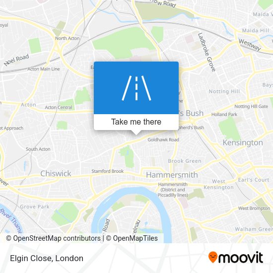 Elgin Close map