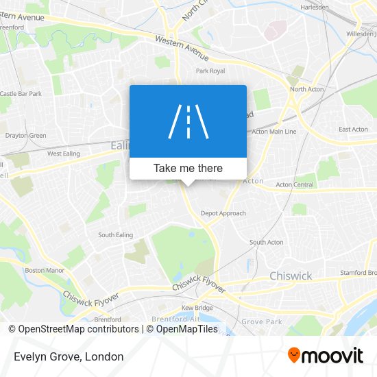 Evelyn Grove map
