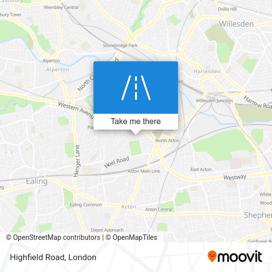 Highfield Road map