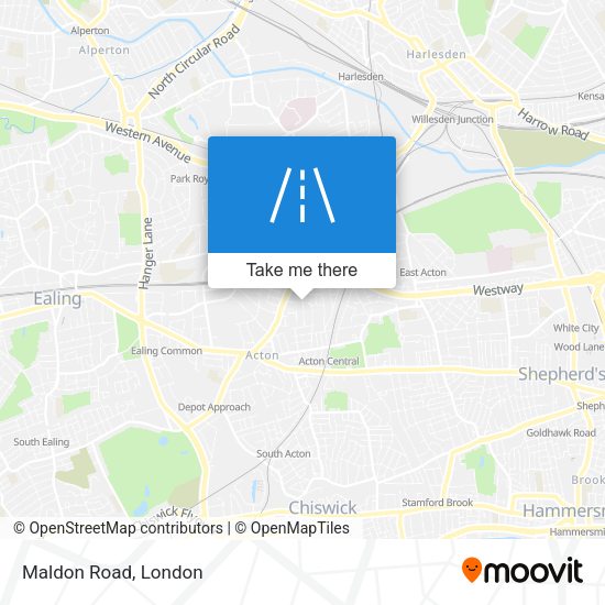 Maldon Road map