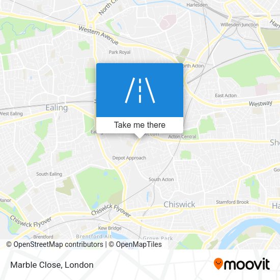 Marble Close map