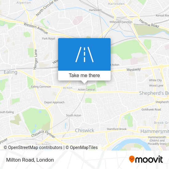 Milton Road map