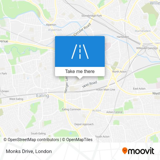 Monks Drive map