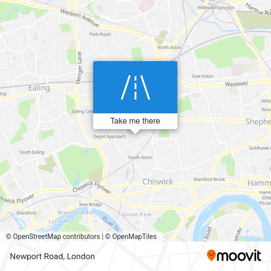 Newport Road map