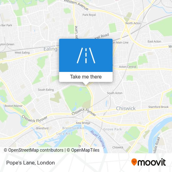 Pope's Lane map