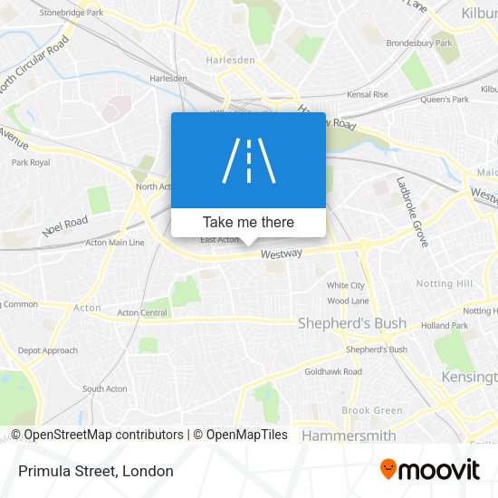 Primula Street map