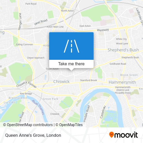 Queen Anne's Grove map