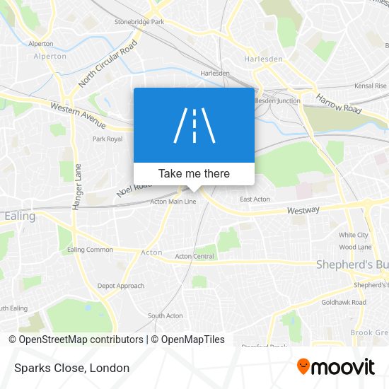 Sparks Close map