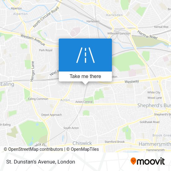St. Dunstan's Avenue map