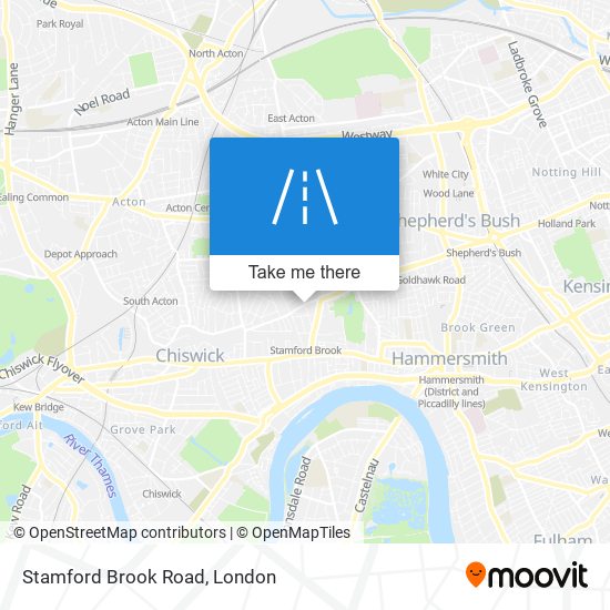 Stamford Brook Road map