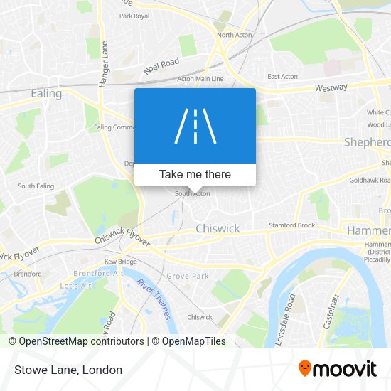 Stowe Lane map