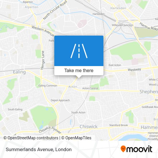 Summerlands Avenue map