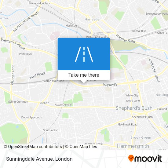 Sunningdale Avenue map