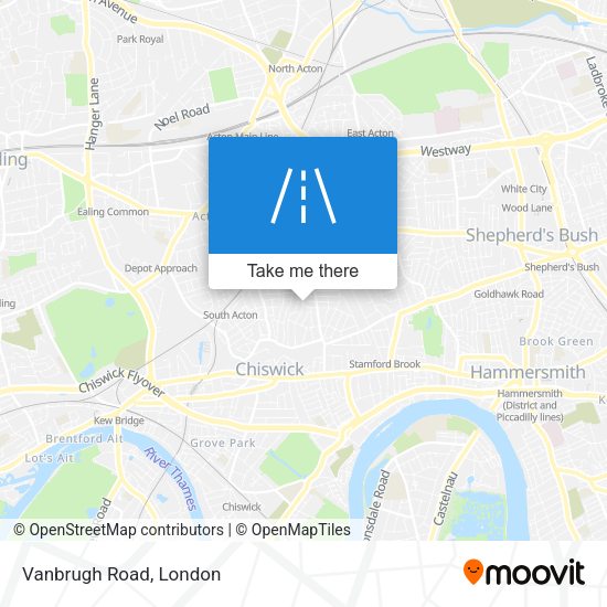 Vanbrugh Road map