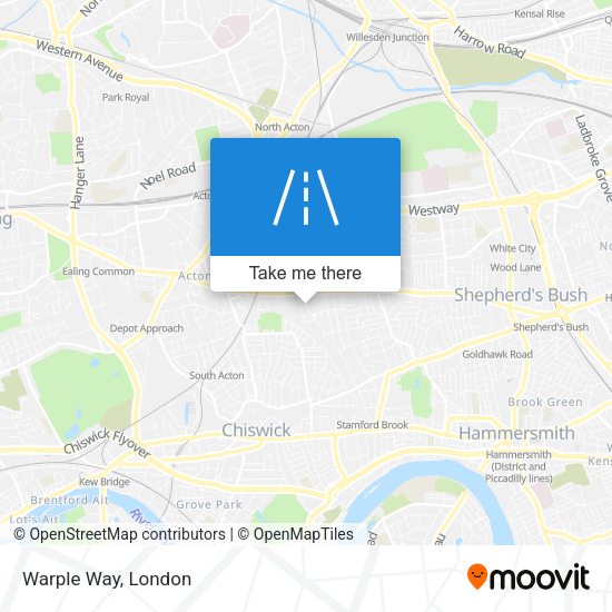 Warple Way map