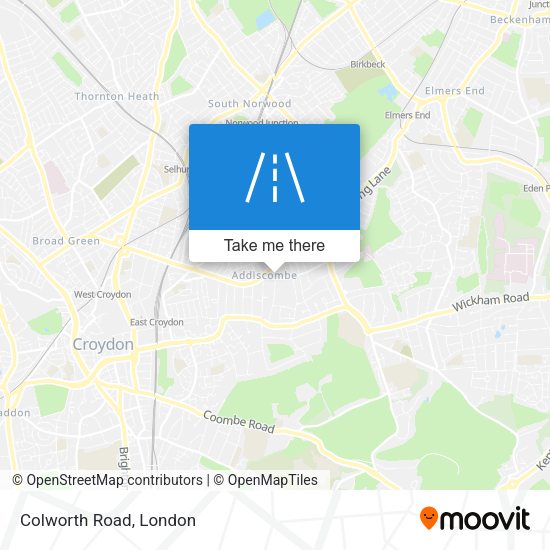 Colworth Road map