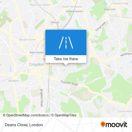 Deans Close map