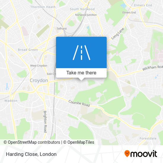Harding Close map