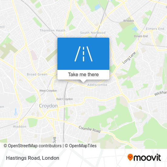 Hastings Road map