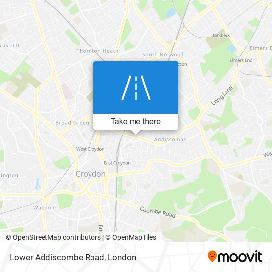 Lower Addiscombe Road map