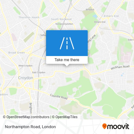 Northampton Road map