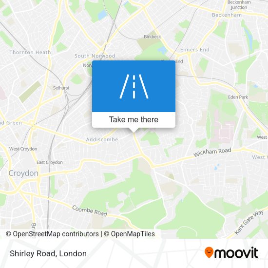 Shirley Road map