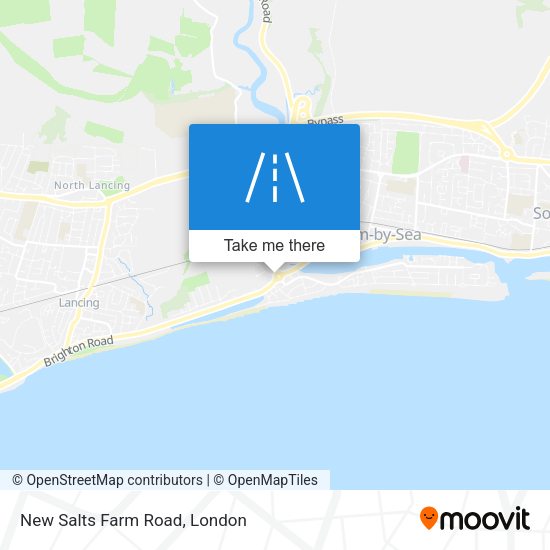 New Salts Farm Road map