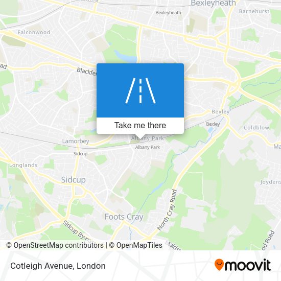 Cotleigh Avenue map