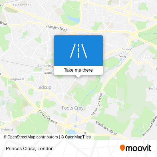 Princes Close map