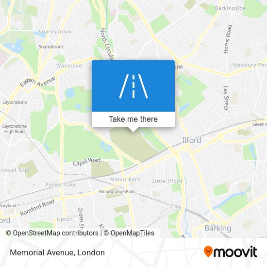 Memorial Avenue map