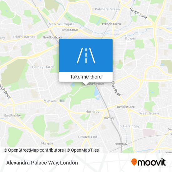 Alexandra Palace Way map