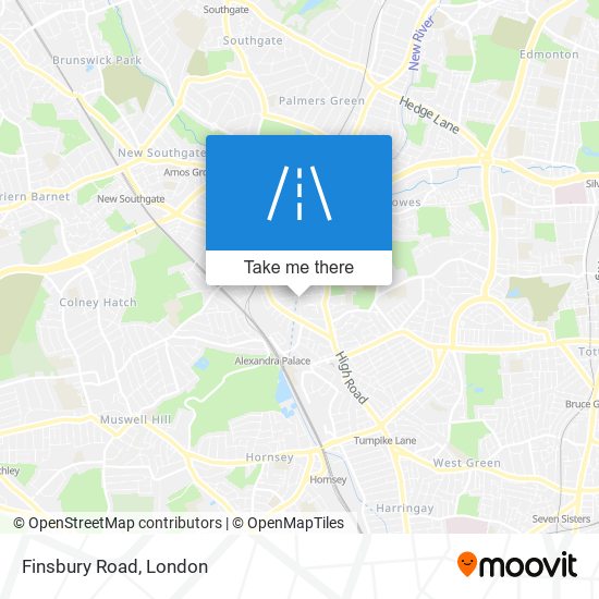 Finsbury Road map