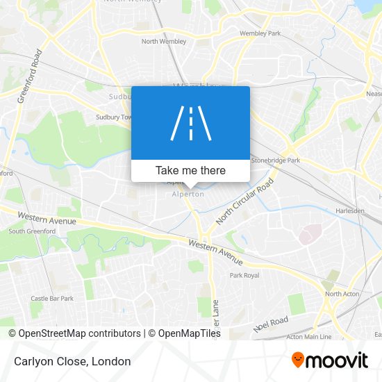 Carlyon Close map