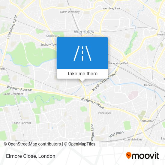 Elmore Close map