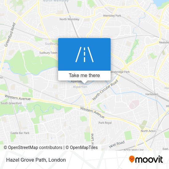 Hazel Grove Path map