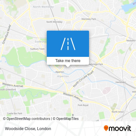 Woodside Close map