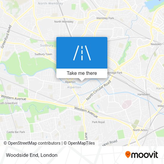 Woodside End map