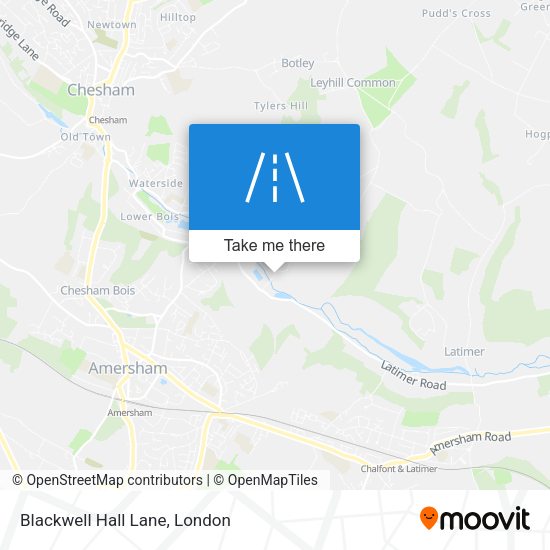 Blackwell Hall Lane map