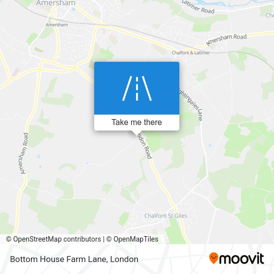 Bottom House Farm Lane map