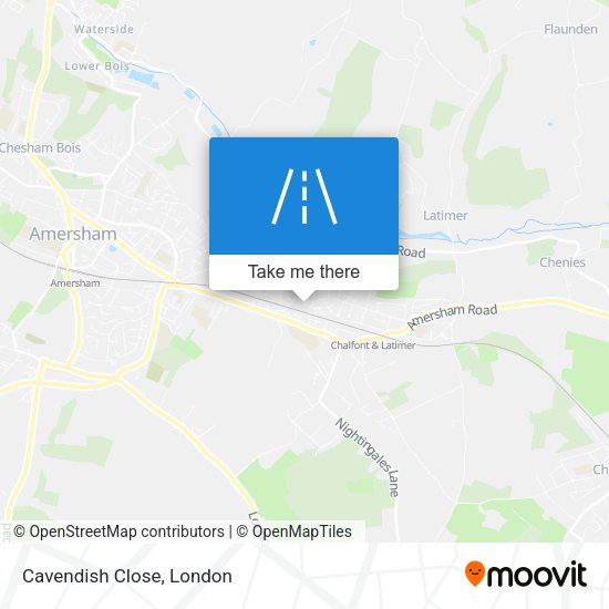 Cavendish Close map