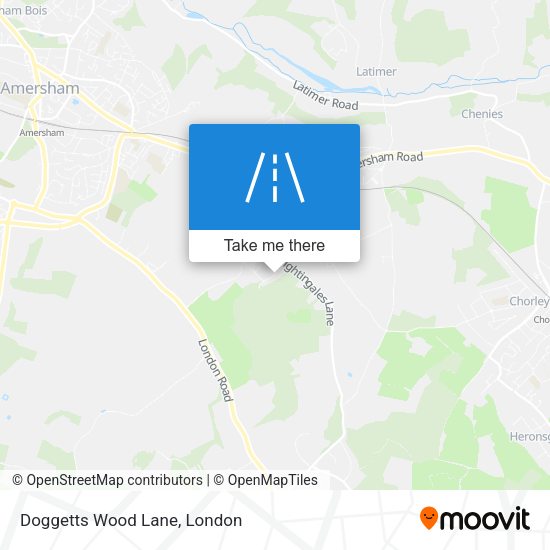 Doggetts Wood Lane map