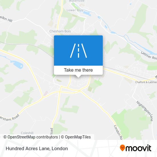 Hundred Acres Lane map