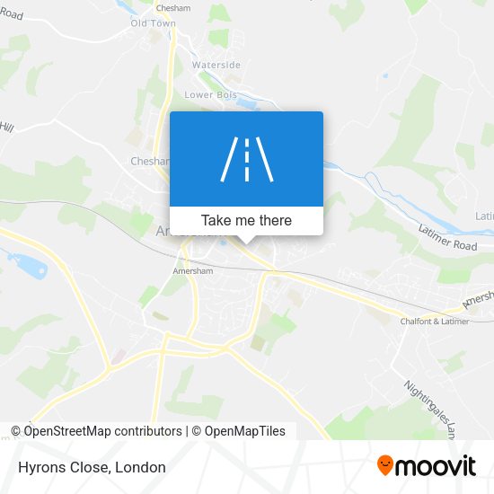 Hyrons Close map