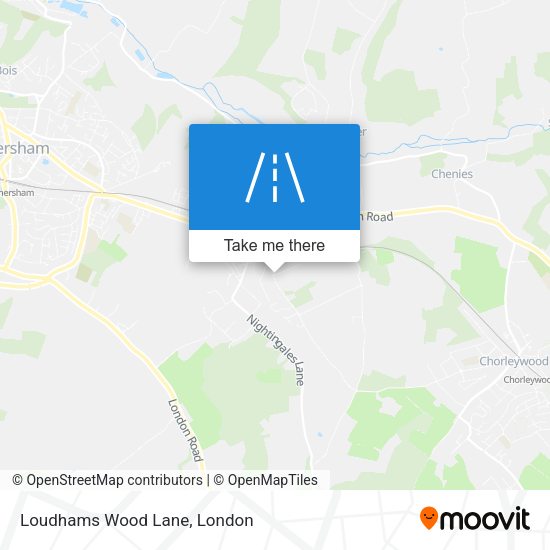 Loudhams Wood Lane map