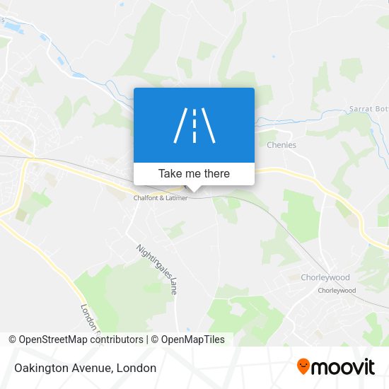 Oakington Avenue map