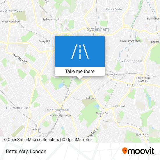 Betts Way map