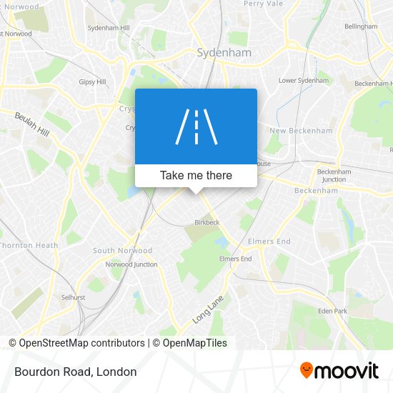 Bourdon Road map