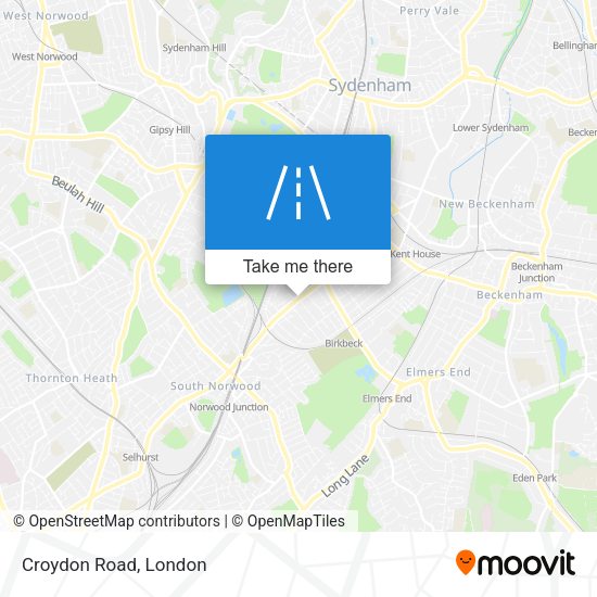 Croydon Road map