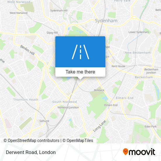 Derwent Road map