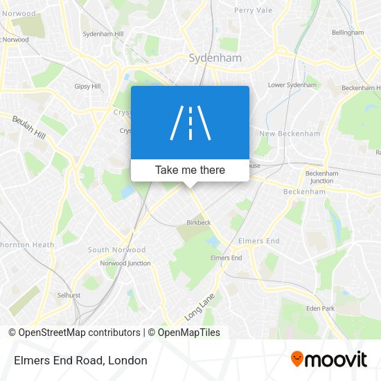 Elmers End Road map